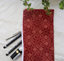 Red Printed Multipurpose Pouch