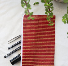 Red & Beige Stripe Multipurpose Pouch