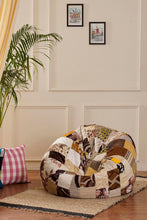 Brown Printed Beanbag