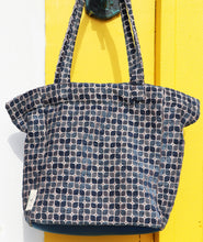 Blue Printed Tote Bag