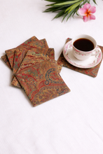Brown Printed Coaster Set Of 6