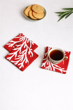 White Branches Printed Coaster Set Of 3