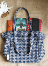 Blue Printed Tote Bag