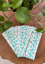 White & Blue Embroidery Money Envelope