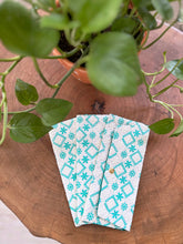 White & Blue Embroidery Money Envelope