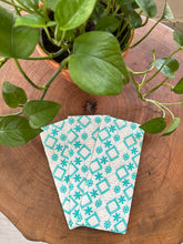 White & Blue Embroidery Money Envelope