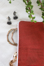 Red & Beige Stripe Multipurpose Pouch