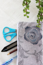 Grey Flora Printed Multipurpose Pouch