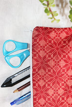 Red Printed Multipurpose Pouch