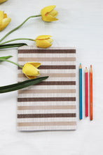Brown Stripes - Soft Cover Handmade Notebook