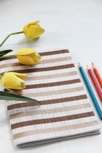 Brown Stripes - Soft Cover Handmade Notebook