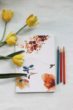 Orange Flora Printed - Soft Cover Handmade Notebook