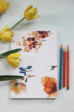 Orange Flora Printed - Soft Cover Handmade Notebook