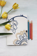 Blue Embroidery - Soft Cover Handmade Notebook