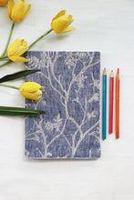 White Branches -Blue Soft Cover Handmade Notebook