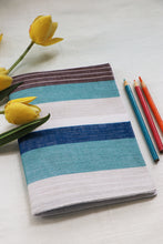 Blue Stripes - Soft Cover Handmade Notebook