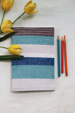 Blue Stripes - Soft Cover Handmade Notebook