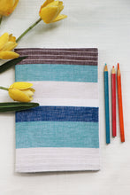 Blue Stripes - Soft Cover Handmade Notebook