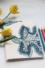 Blue Embroidery Soft Cover Handmade Notebook