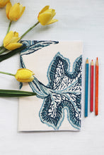 Blue Embroidery Soft Cover Handmade Notebook