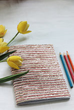 Red Stripes - Soft Cover Handmade Notebook