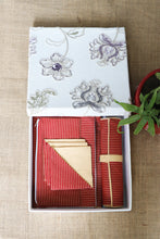 Purple Floral Embroidered Fabric Gift Box