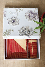 Purple Floral Embroidered Fabric Gift Box