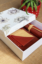 Purple Floral Embroidered Fabric Gift Box