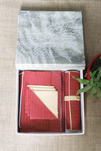 White Leaves Printed Fabric Gift Box