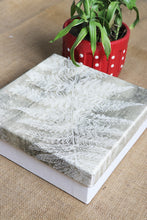 White Leaves Printed Fabric Gift Box