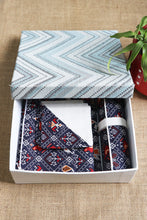 Zig-Zag Blue Fabric Gift Box