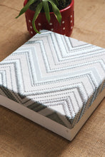 Zig-Zag Blue Fabric Gift Box