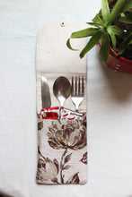 Brown Printed Cutlery Case