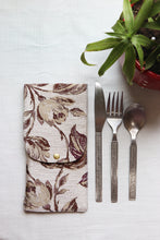 Brown Printed Cutlery Case