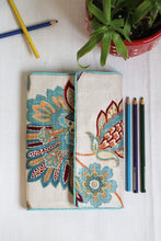 Blue Flower Printed Multipurpose Notebook Case