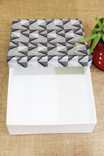 Triangular Maze Blue Fabric Gift Box