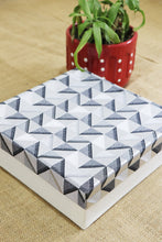 Triangular Maze Blue Fabric Gift Box