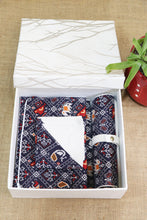 White Embroidery Branches Fabric Gift Box