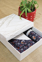 White Embroidery Branches Fabric Gift Box