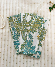 Grand White with Blue Printed Money Envelope