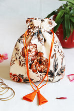 Orange Multipurpose Jewellery Potli