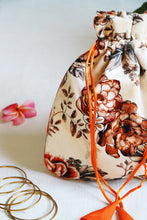 Orange Multipurpose Jewellery Potli