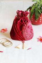 Maroon Multipurpose Jewellery Potli