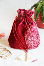 Maroon Multipurpose Jewellery Potli
