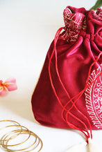 Maroon Multipurpose Jewellery Potli