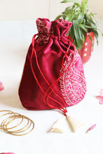 Maroon Multipurpose Jewellery Potli