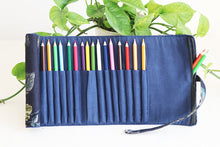 Blue Bloom Roll-Up Pencil Case