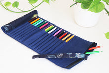 Blue Bloom Roll-Up Pencil Case