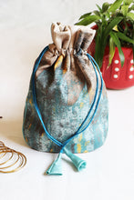 Blue Multipurpose Jewellery Potli