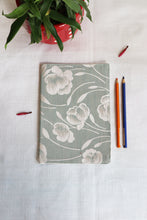 White Flora Printed Soft Cover Handmade Notebook